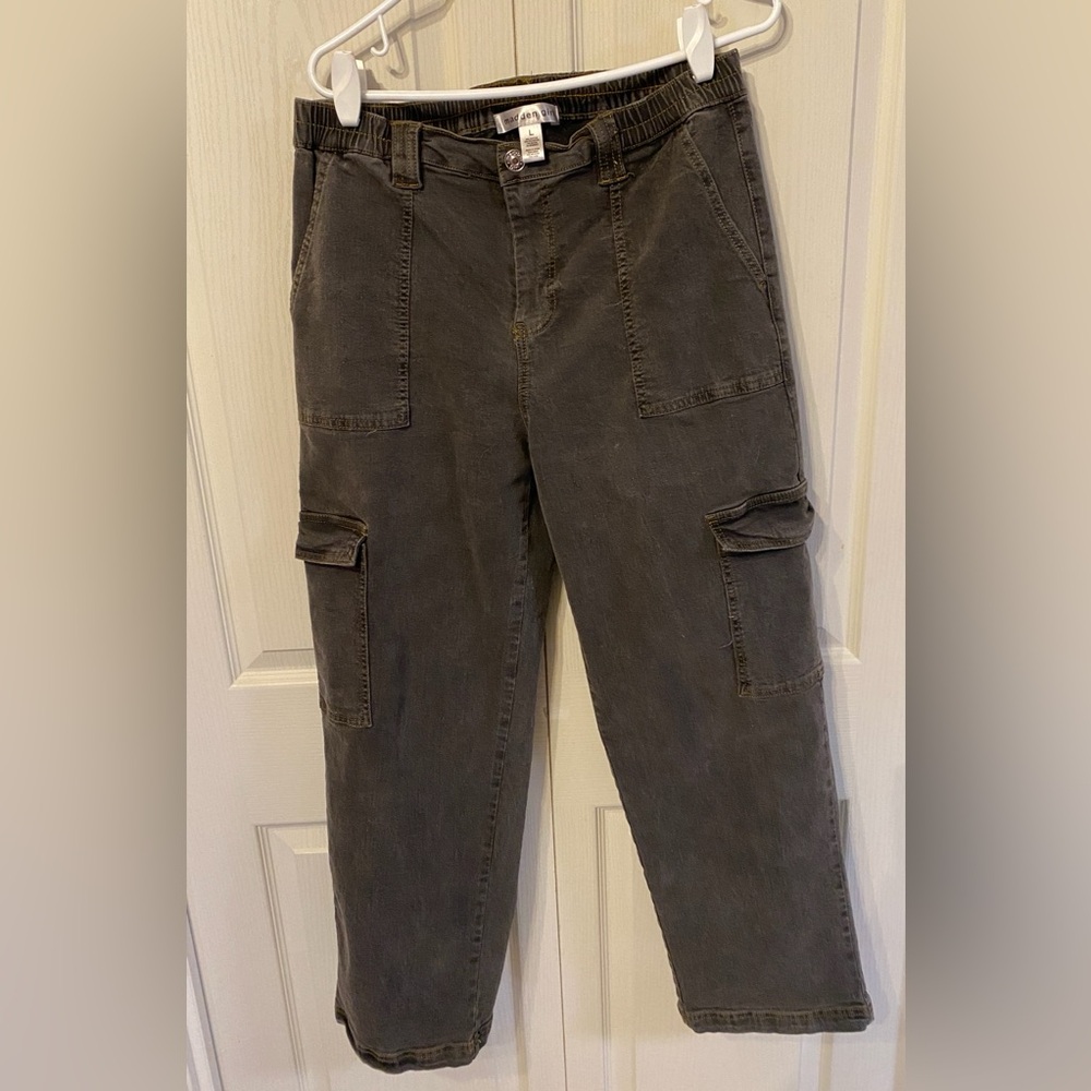 Madden Girl Charcoal Cargo Pants